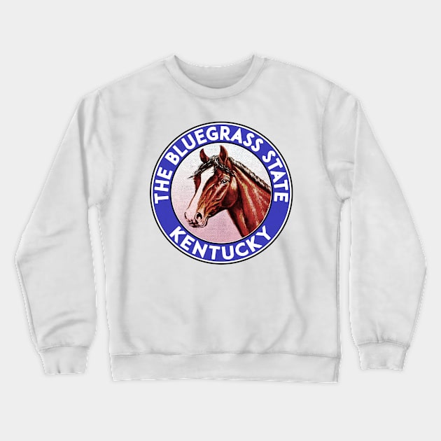 Lexington Kentucky Horse Racing The Bluegrass State Man O War Crewneck Sweatshirt by TravelTime